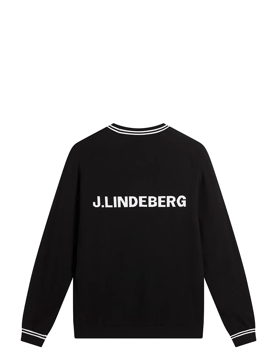 J. Lindeberg - KENNY WINDBREAKER KNIT SWEATER - sweatshirts - black - 2