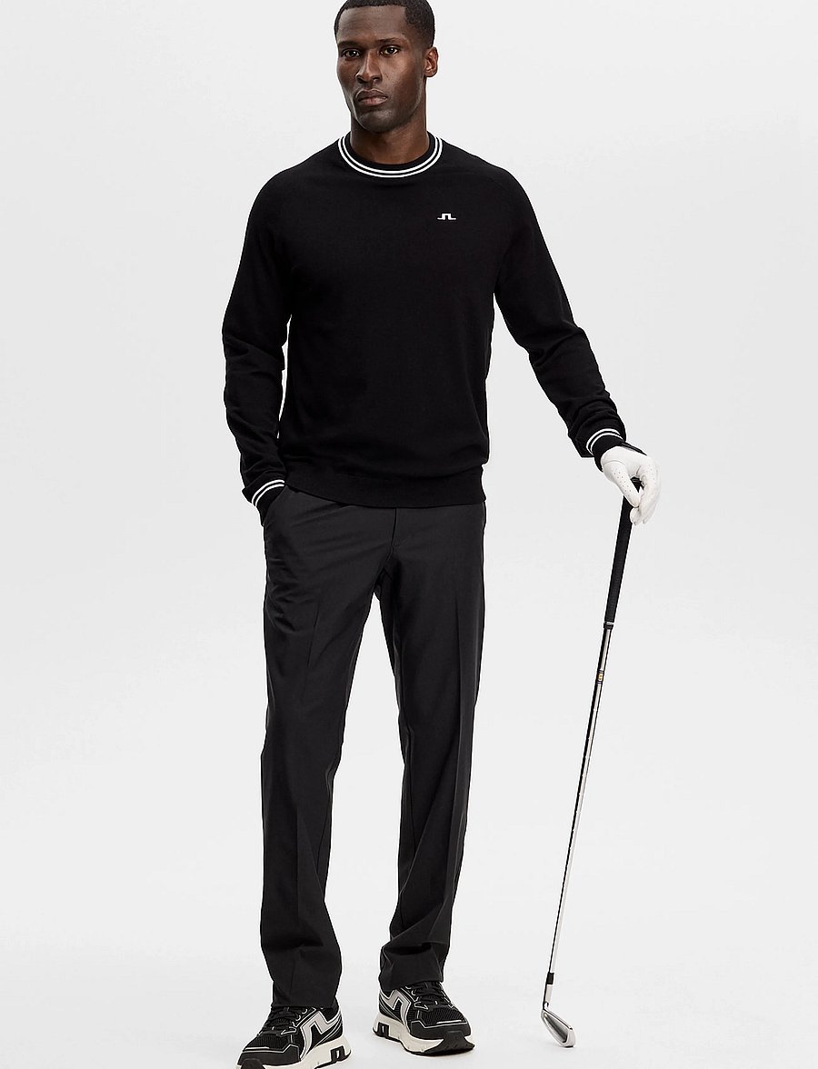 J. Lindeberg - KENNY WINDBREAKER KNIT SWEATER - sweatshirts - black - 5