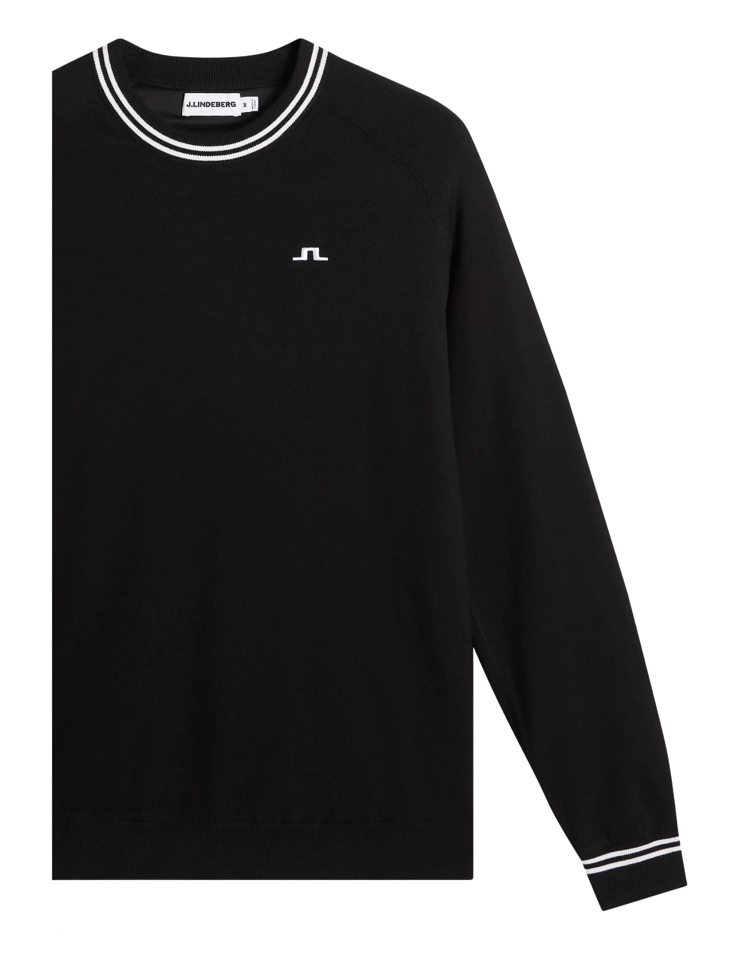 J. Lindeberg - KENNY WINDBREAKER KNIT SWEATER - sweatshirts - black - 3
