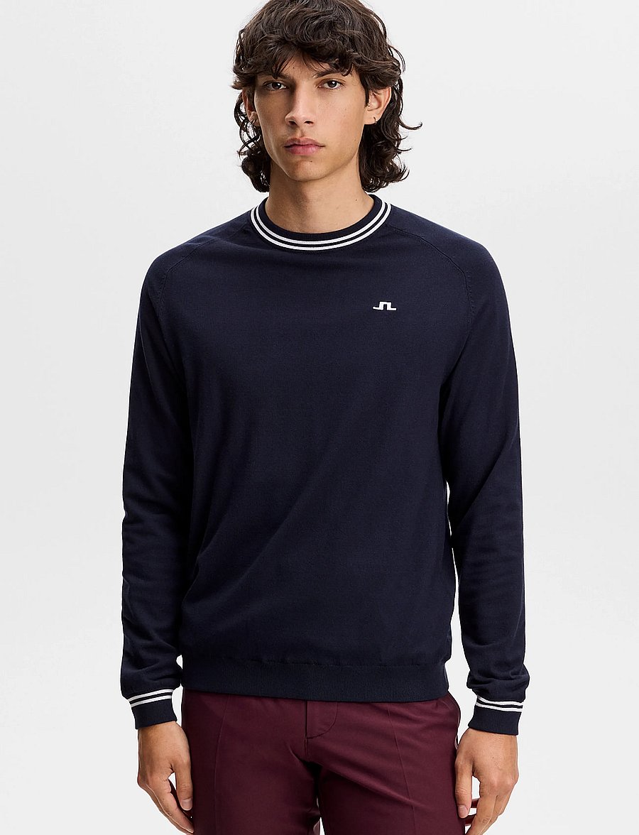 J. Lindeberg - KENNY WINDBREAKER KNIT SWEATER - sweatshirts - jl navy - 0