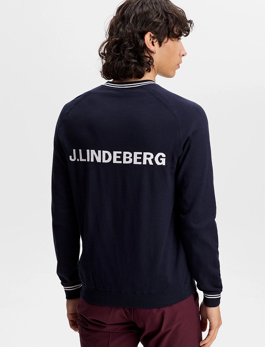 J. Lindeberg - KENNY WINDBREAKER KNIT SWEATER - sweatshirts - jl navy - 5