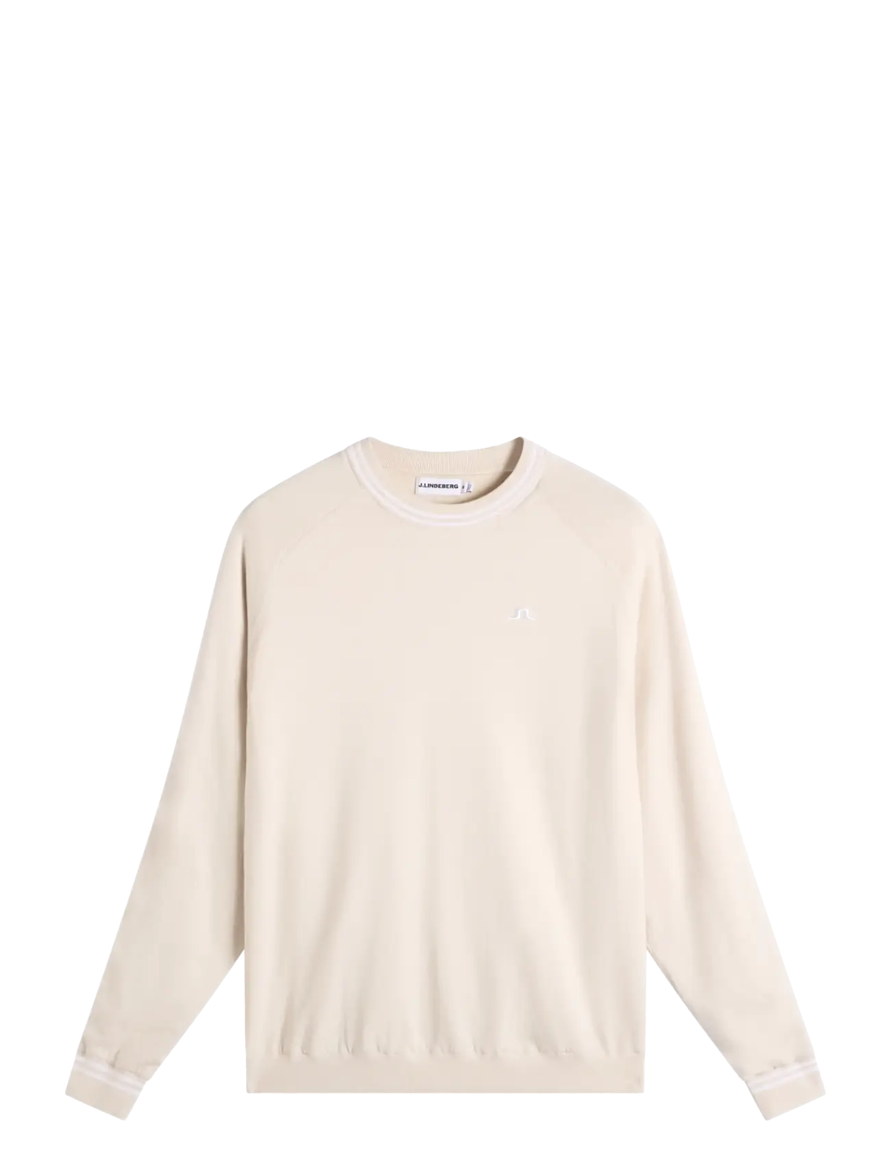 J. Lindeberg Kenny Windbreaker Knit Sweater, Strikket Sweater, Cream, Str: XL