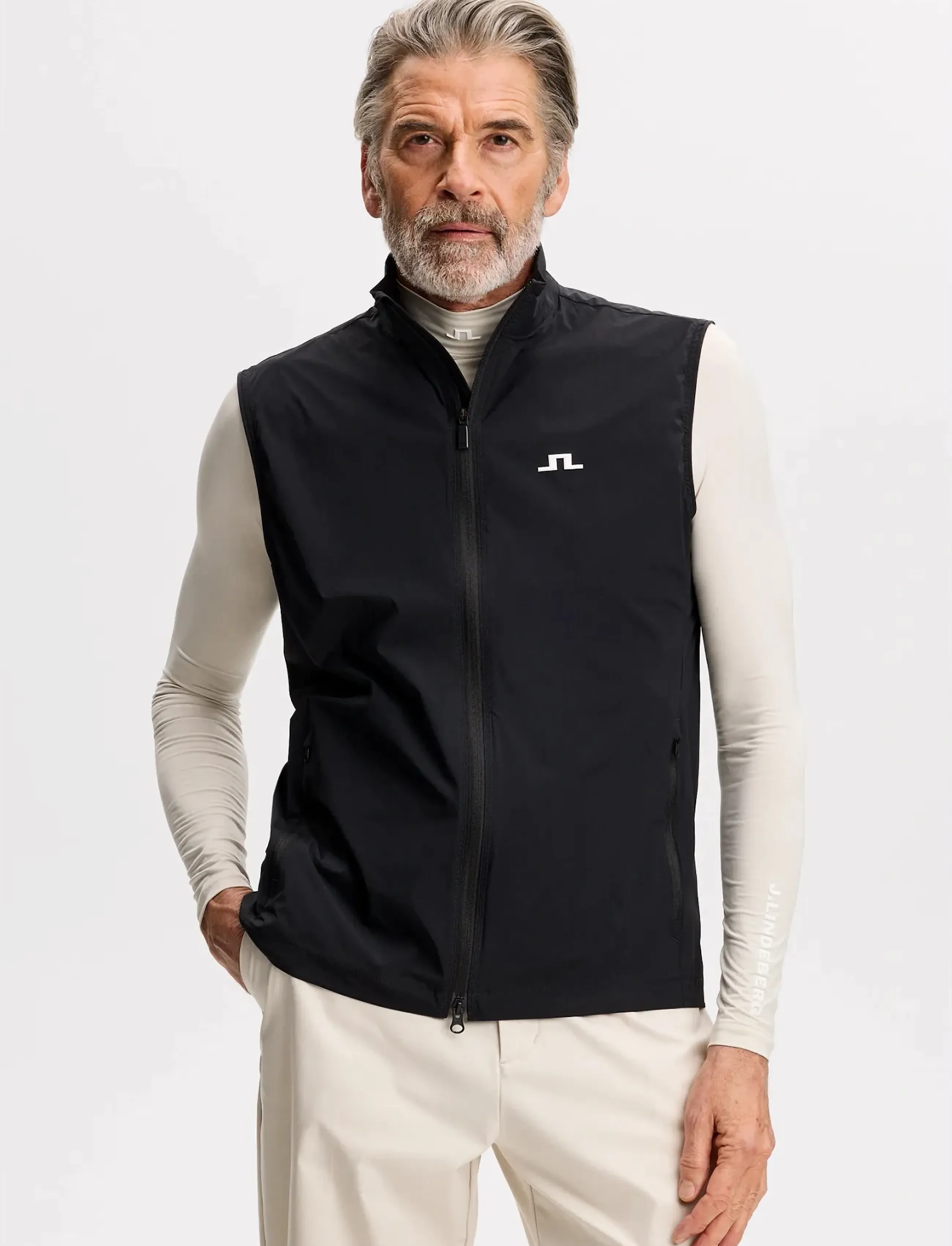 J. Lindeberg Ash Light Packable Vest - Vestid - BLACK / black