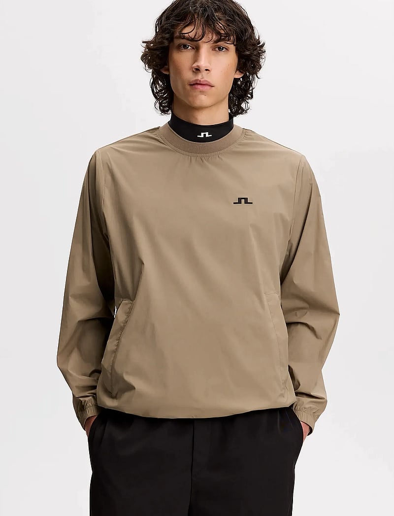 J. Lindeberg - Ulf Crewneck Windbreaker - fleece & mellanlager - brindle - 0
