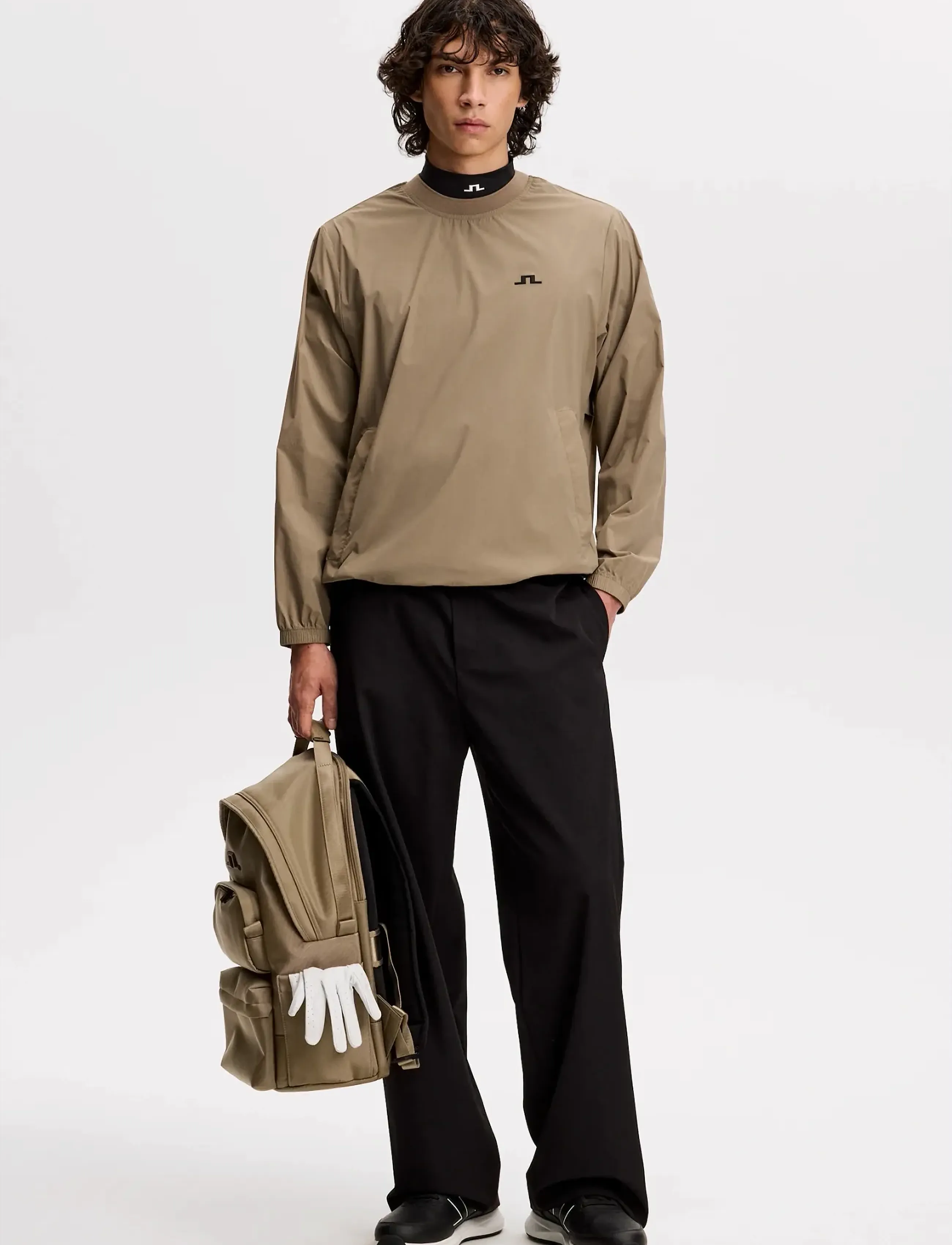 J. Lindeberg - Ulf Crewneck Windbreaker - fleece & mellanlager - brindle - 4