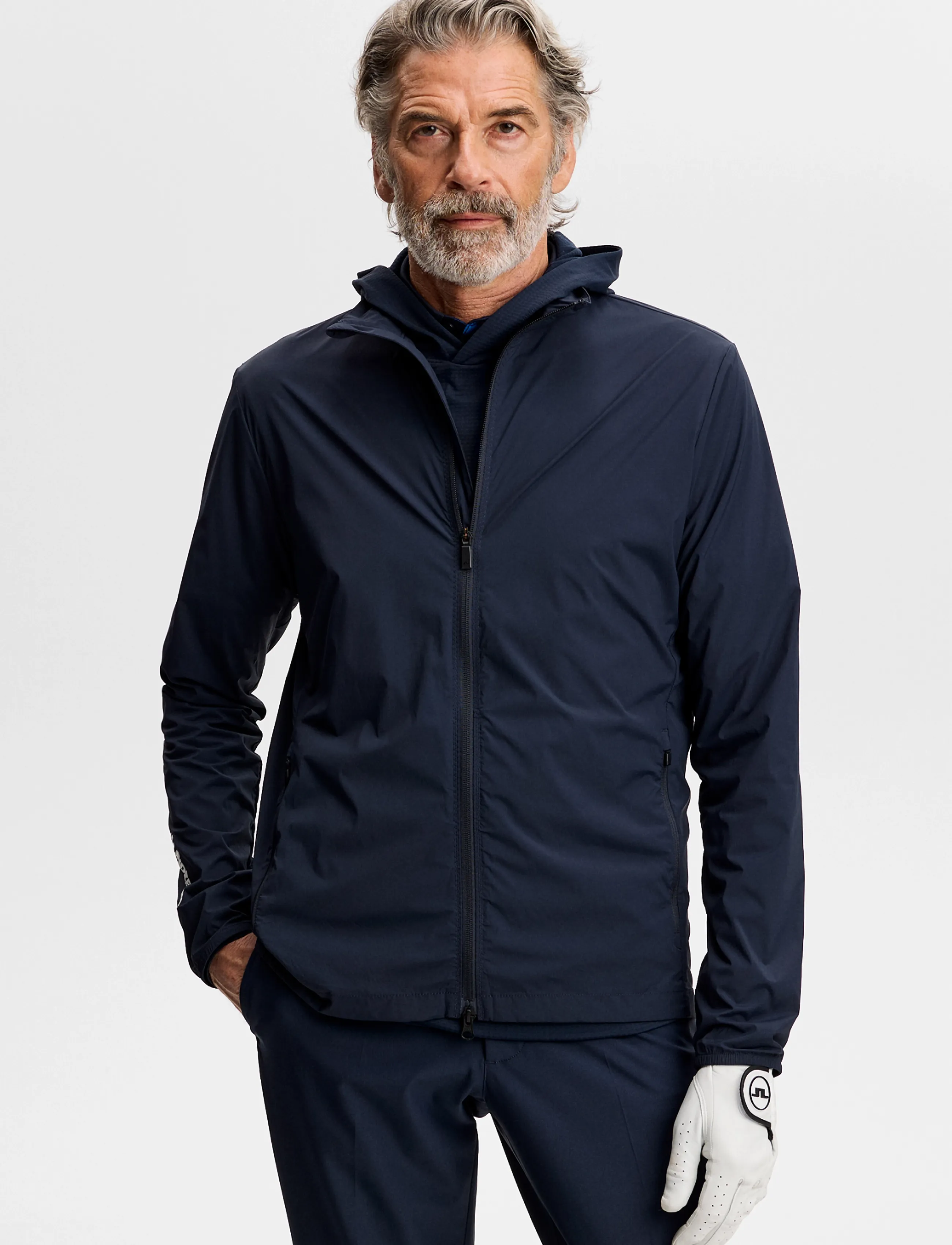 J. Lindeberg Tour Tech Packable Jacket, Herren, Packbare Jacke, Marineblau, Gr.S