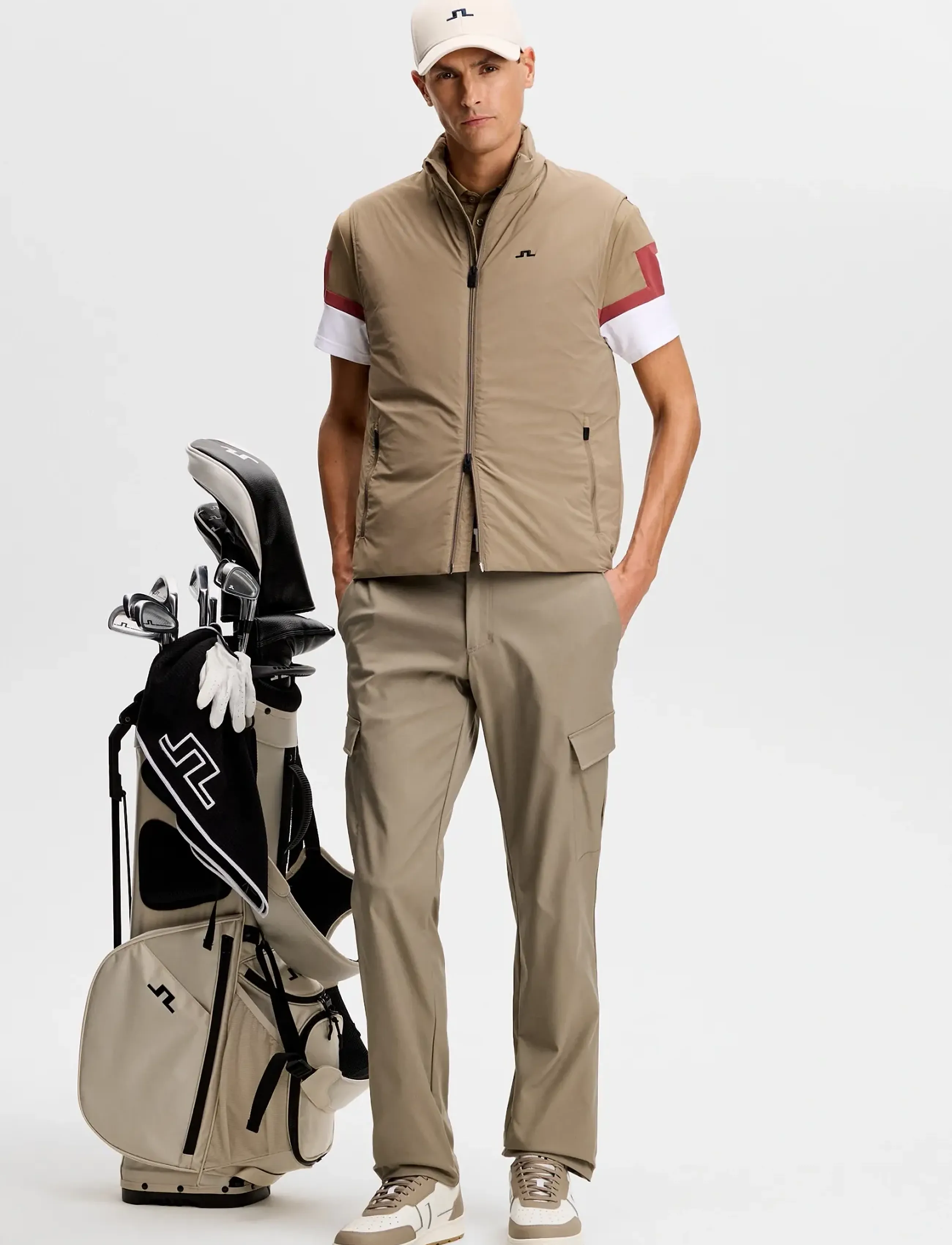 J. Lindeberg - Aksel Cargo Pant - golf pants - brindle - 4