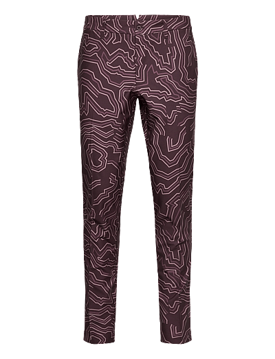 J. Lindeberg Ellott Print Pant - Golfhosen - TOPO HUCKLEBERRY L / burgundy