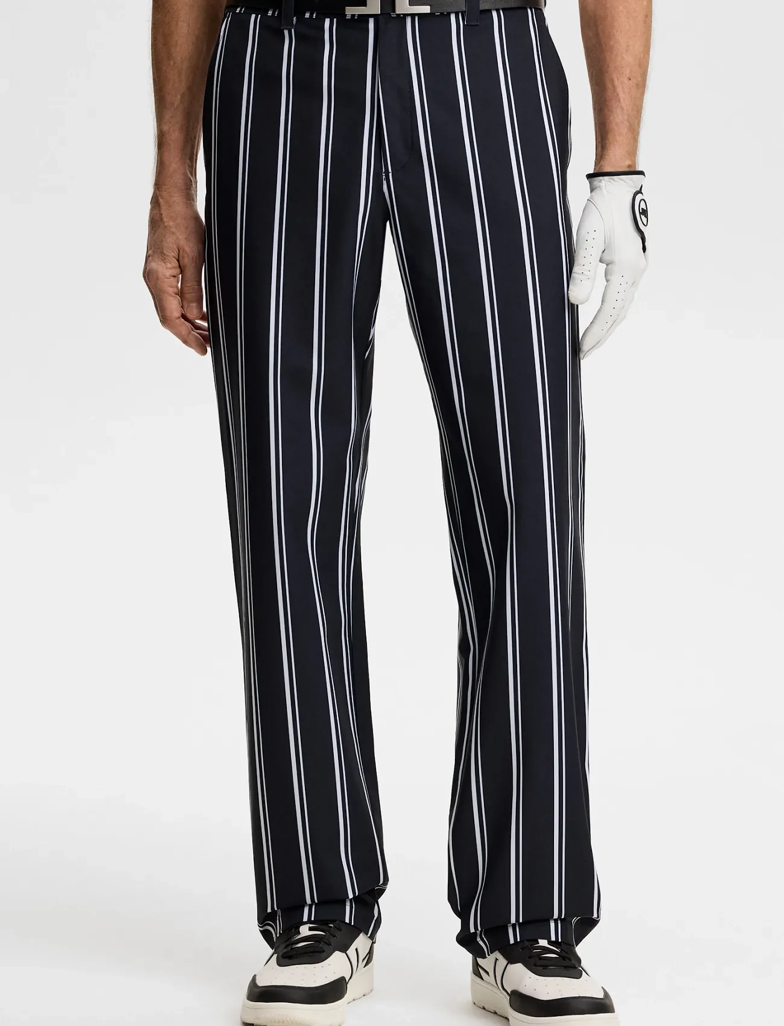 J. Lindeberg 30Y Devyn Striped Golf Pant, Mænd, Stribede Golfbukser, Sort, Str: 52
