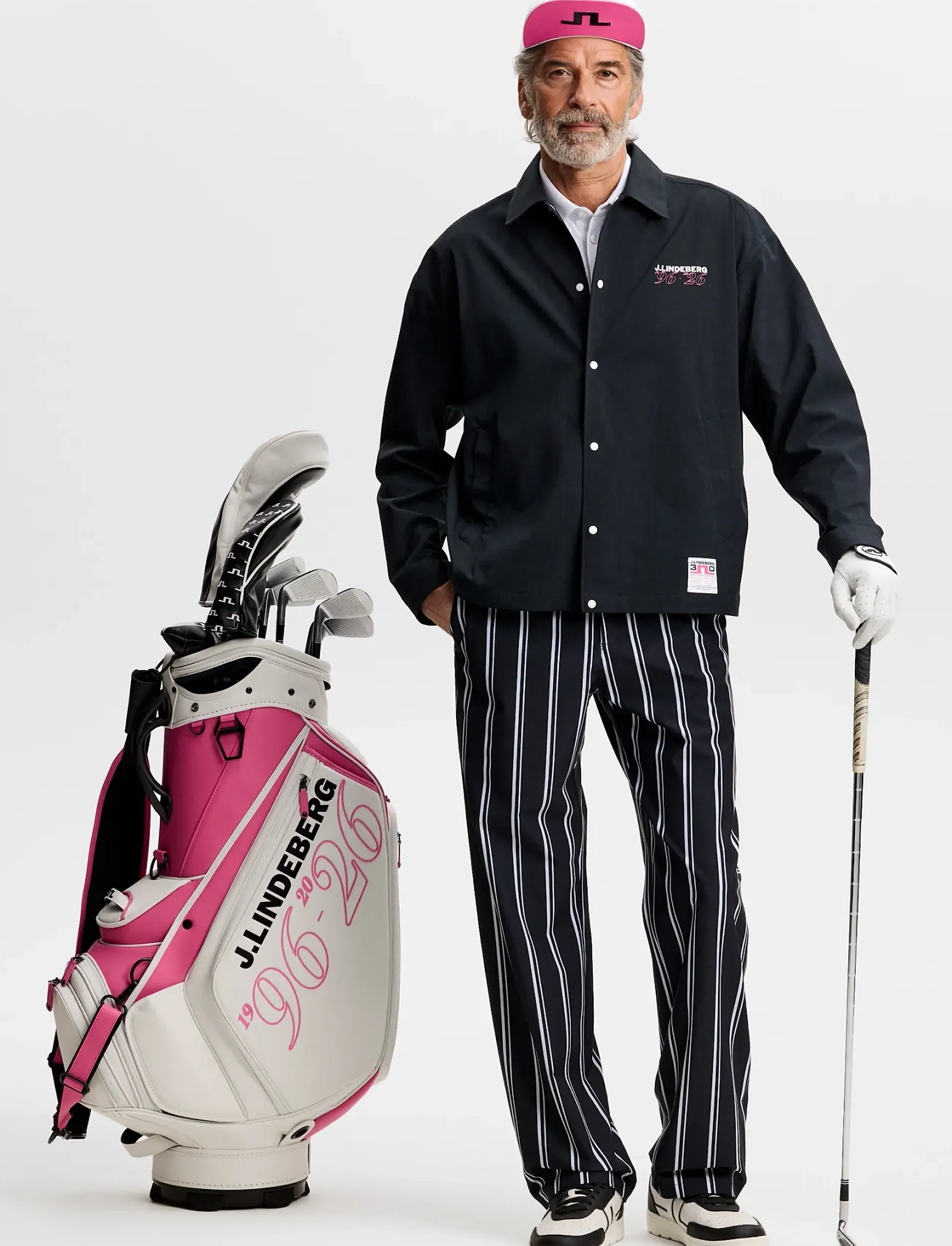 J. Lindeberg - 30Y Devyn Striped Golf Pant - golfipüksid - 2-1 stripe print - 3