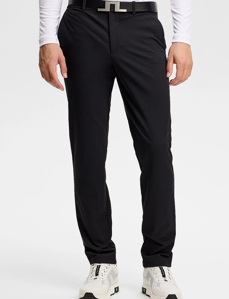 J. Lindeberg - Ellott Fleece Twill Pant - golfbyxor - black - 0