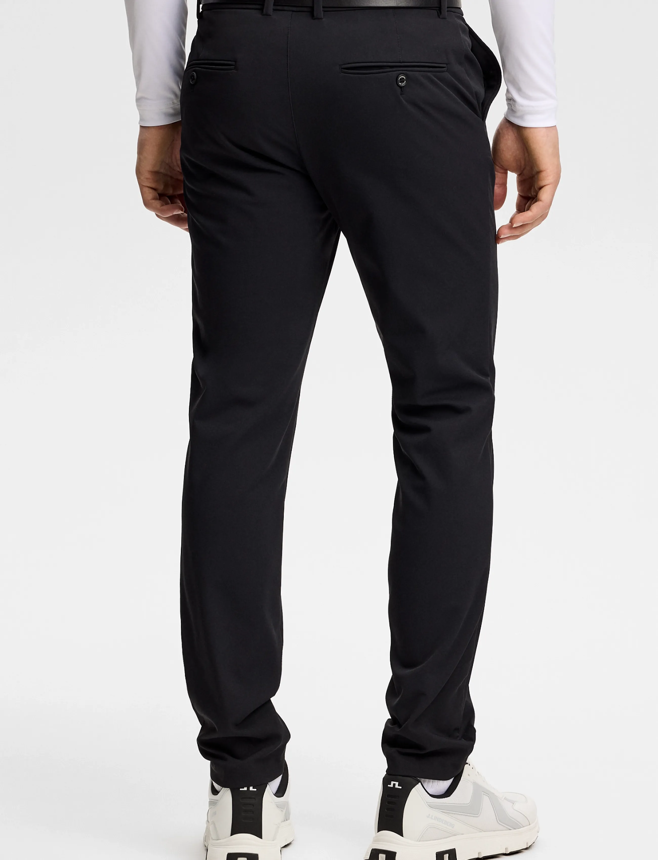 J. Lindeberg - Ellott Fleece Twill Pant - golfbyxor - black - 3