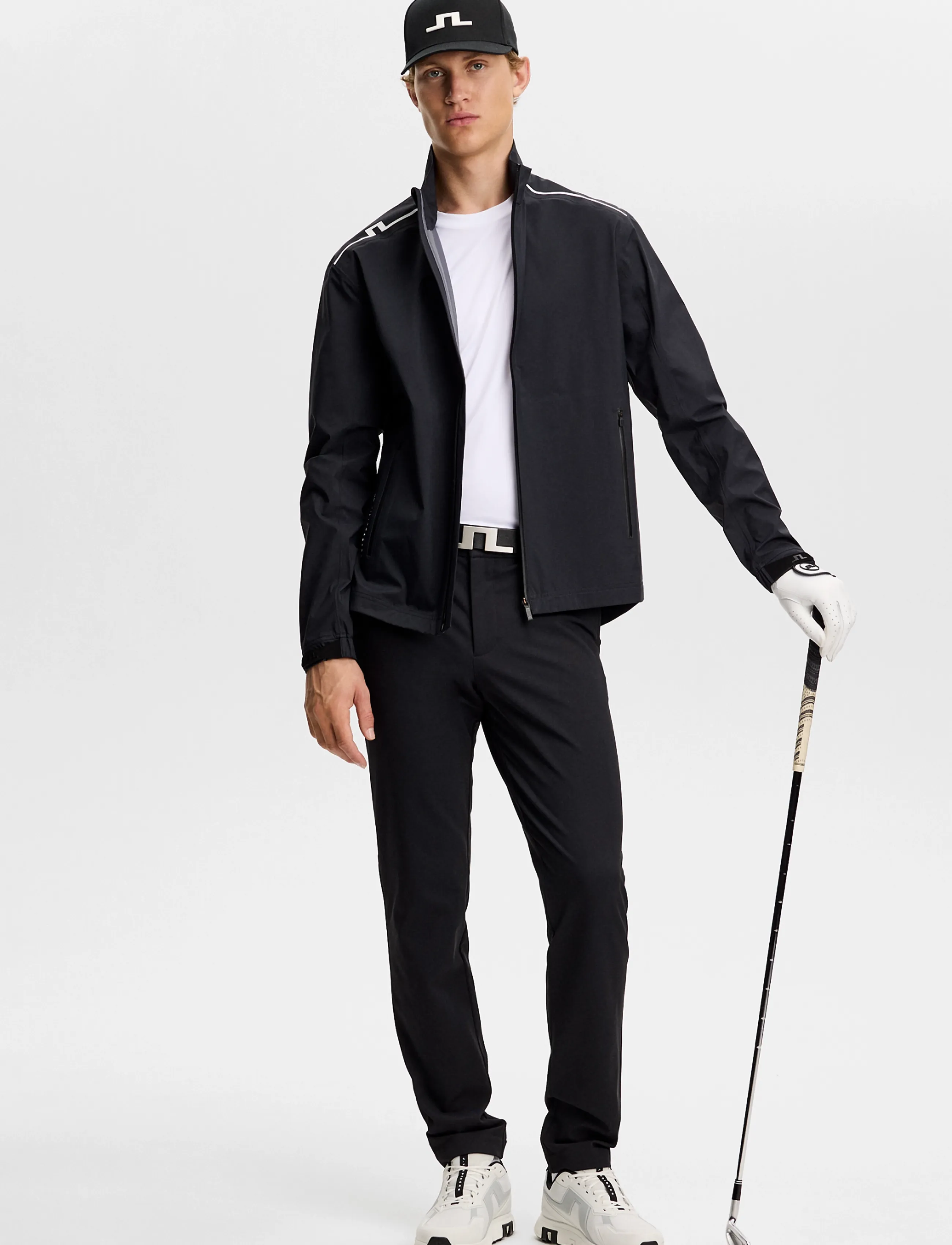 J. Lindeberg - Ellott Fleece Twill Pant - golfbyxor - black - 4