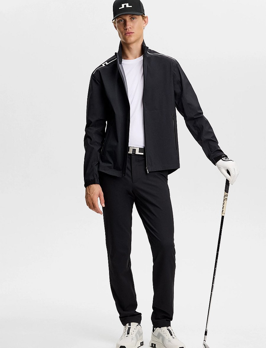 J. Lindeberg - Ellott Fleece Twill Pant - golfbyxor - black - 4