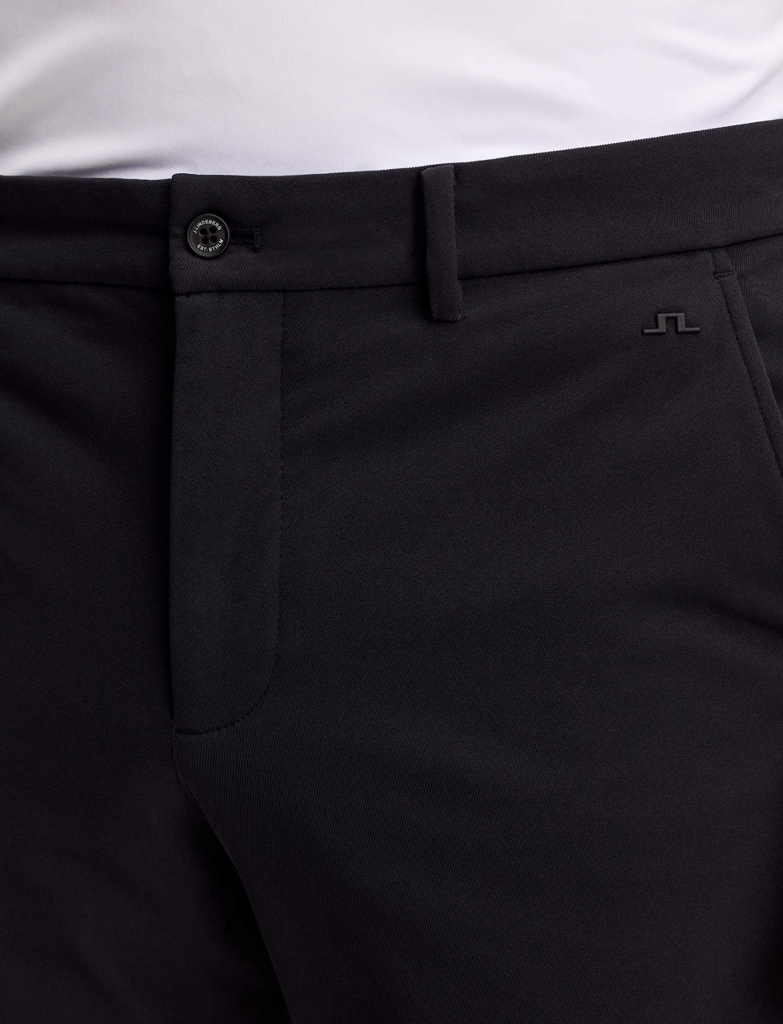 J. Lindeberg - Ellott Fleece Twill Pant - golfbyxor - black - 5