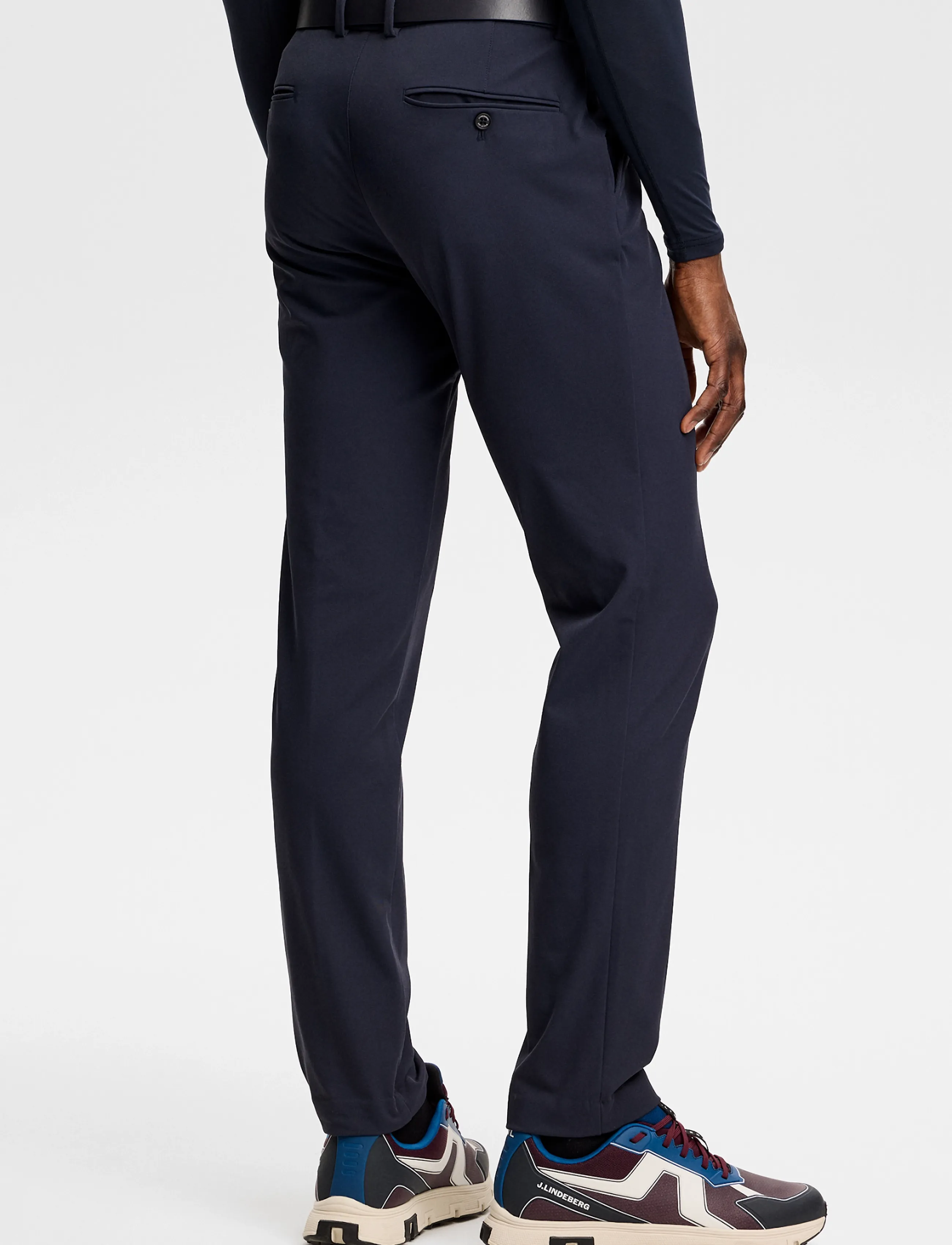 J. Lindeberg - ELLOTT FLEECE TWILL PANT - golfbyxor - jl navy - 3