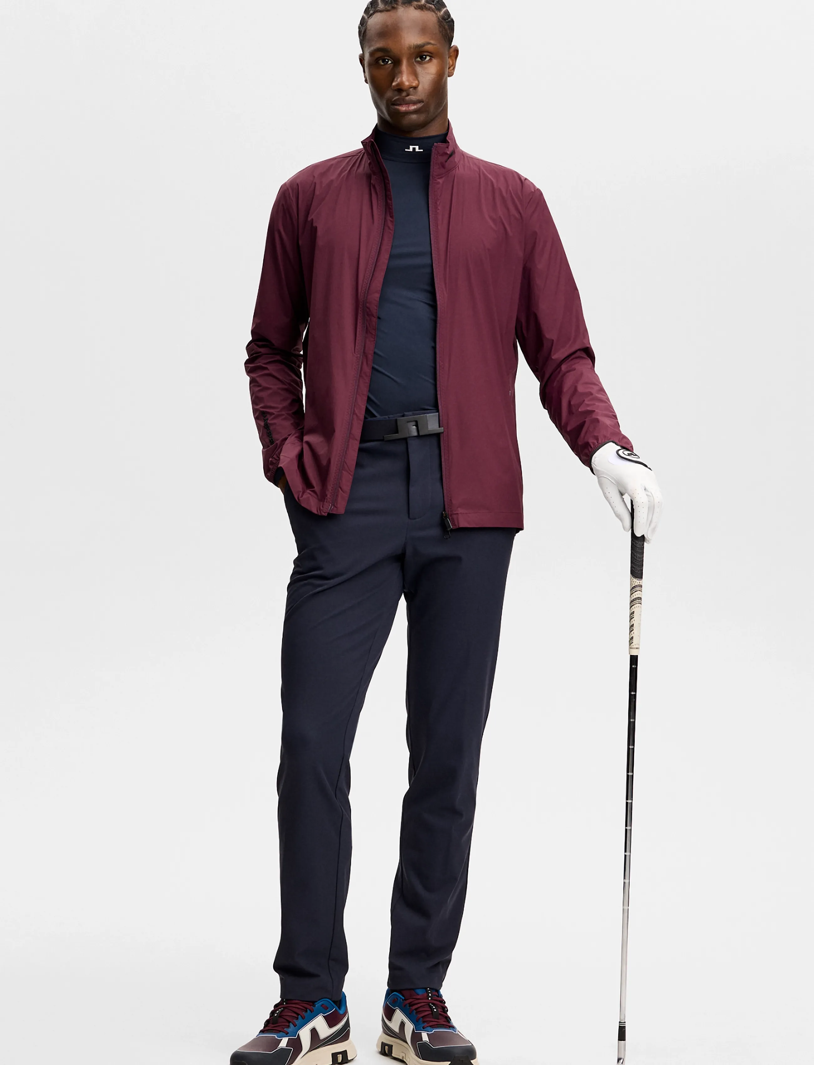 J. Lindeberg - ELLOTT FLEECE TWILL PANT - golfbyxor - jl navy - 4