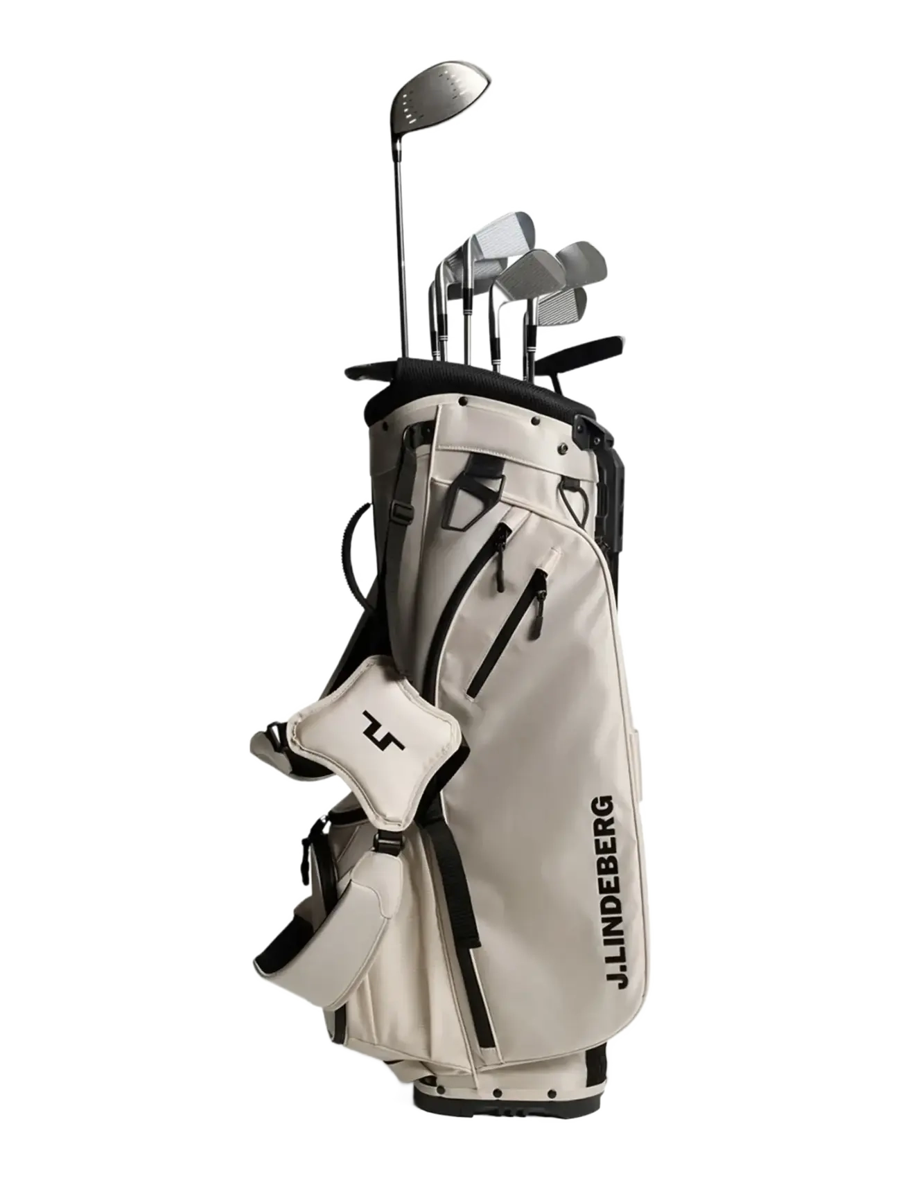 J. Lindeberg JL Flare Golf Bag - Golfudstyr - MOONBEAM / white