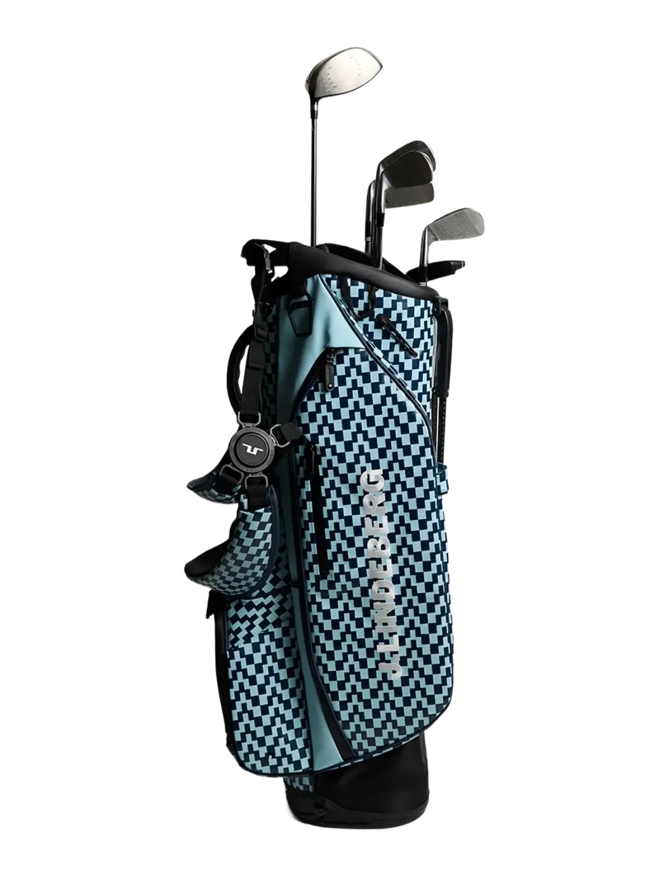 J. Lindeberg Play Stand Bag Printed - Golfvarusteet - BRIDGE STACK FORGET NAVY M / blue