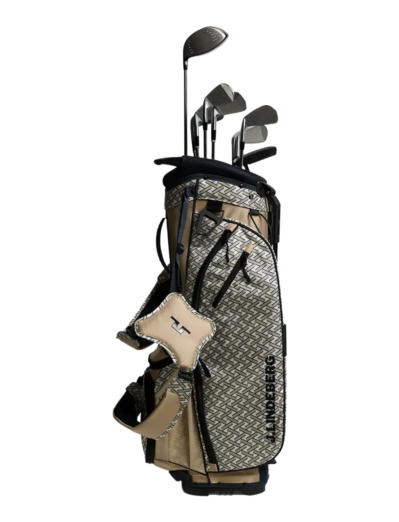 J. Lindeberg JL Flare Printed Golf Bag - Golfvarusteet - LADDER WHITE KELP S / multi