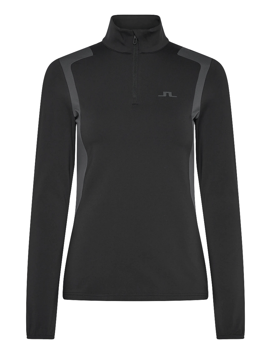 J. Lindeberg - Mae Quarter Zip Mid Layer - oberteile - black - 1