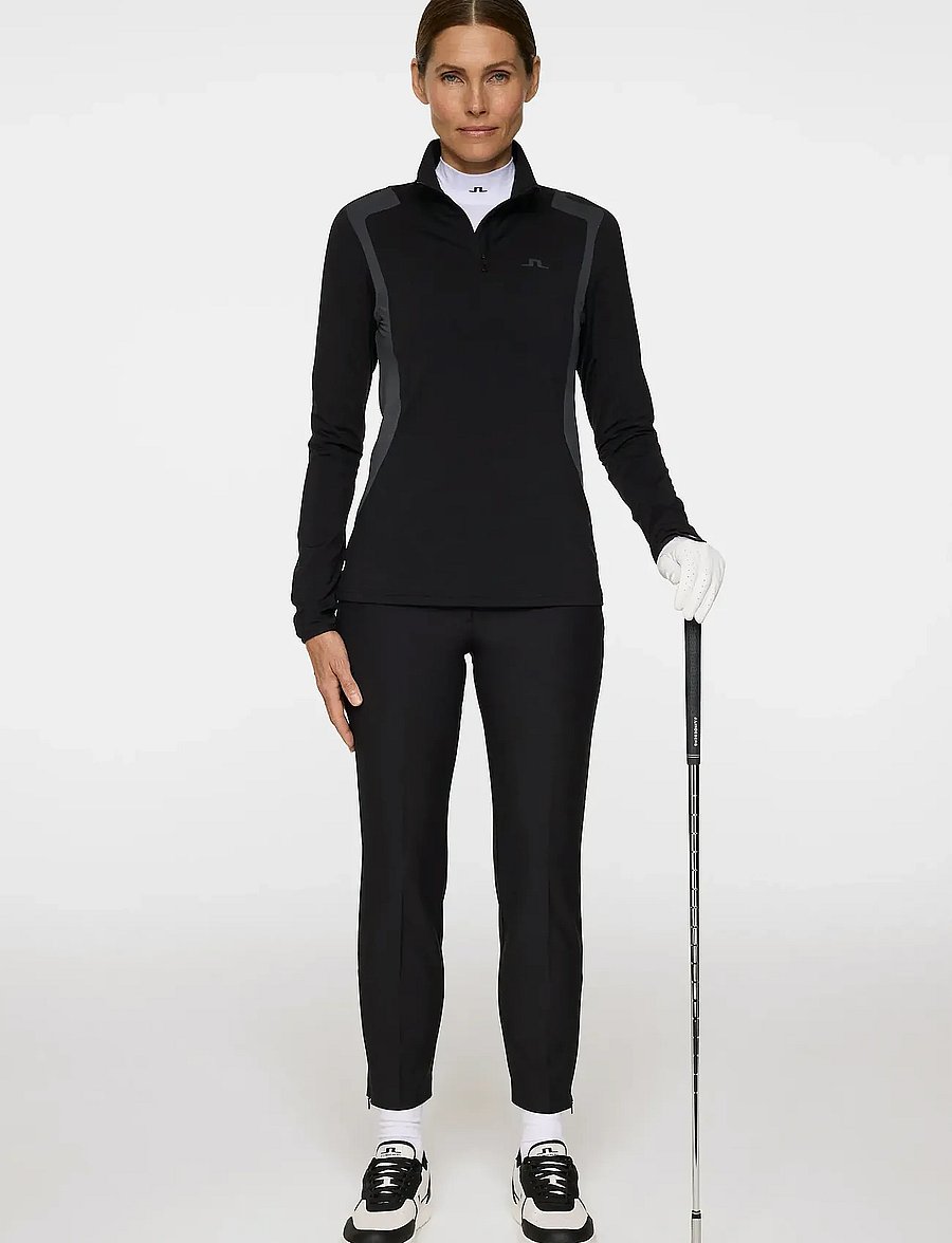J. Lindeberg - Mae Quarter Zip Mid Layer - oberteile - black - 4