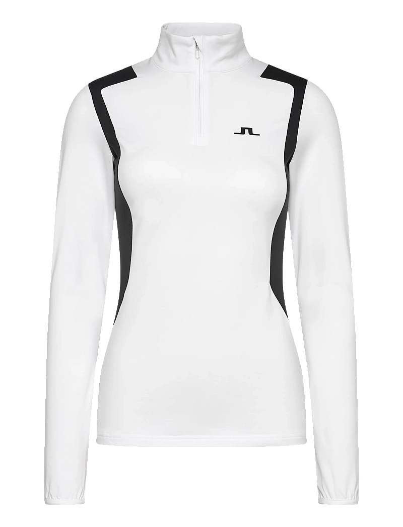 J. Lindeberg - Mae Quarter Zip Mid Layer - kampsunid ja vahekihid - white - 1