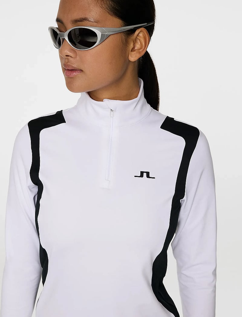 J. Lindeberg - Mae Quarter Zip Mid Layer - kampsunid ja vahekihid - white - 5