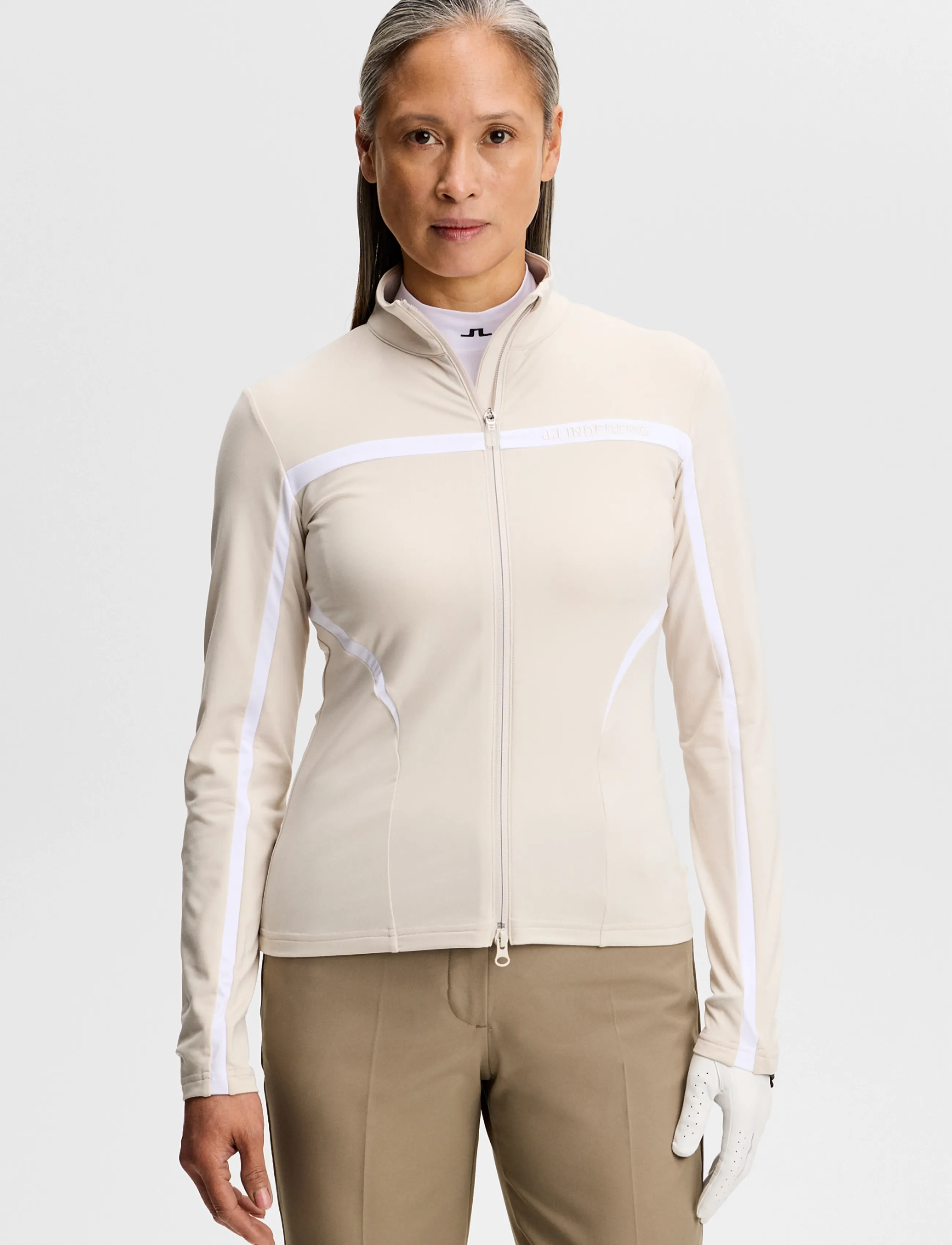 J. Lindeberg Janice Mid Layer, M, Sport Clothing, Creme - Fleeces & Midlayers, Frauen
