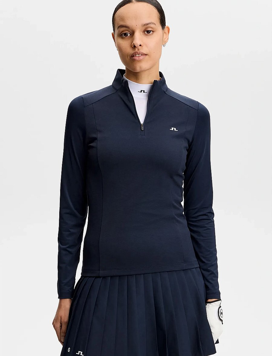 J. Lindeberg - Cindy Quarter Zip Mid Layer - overdele - jl navy - 0