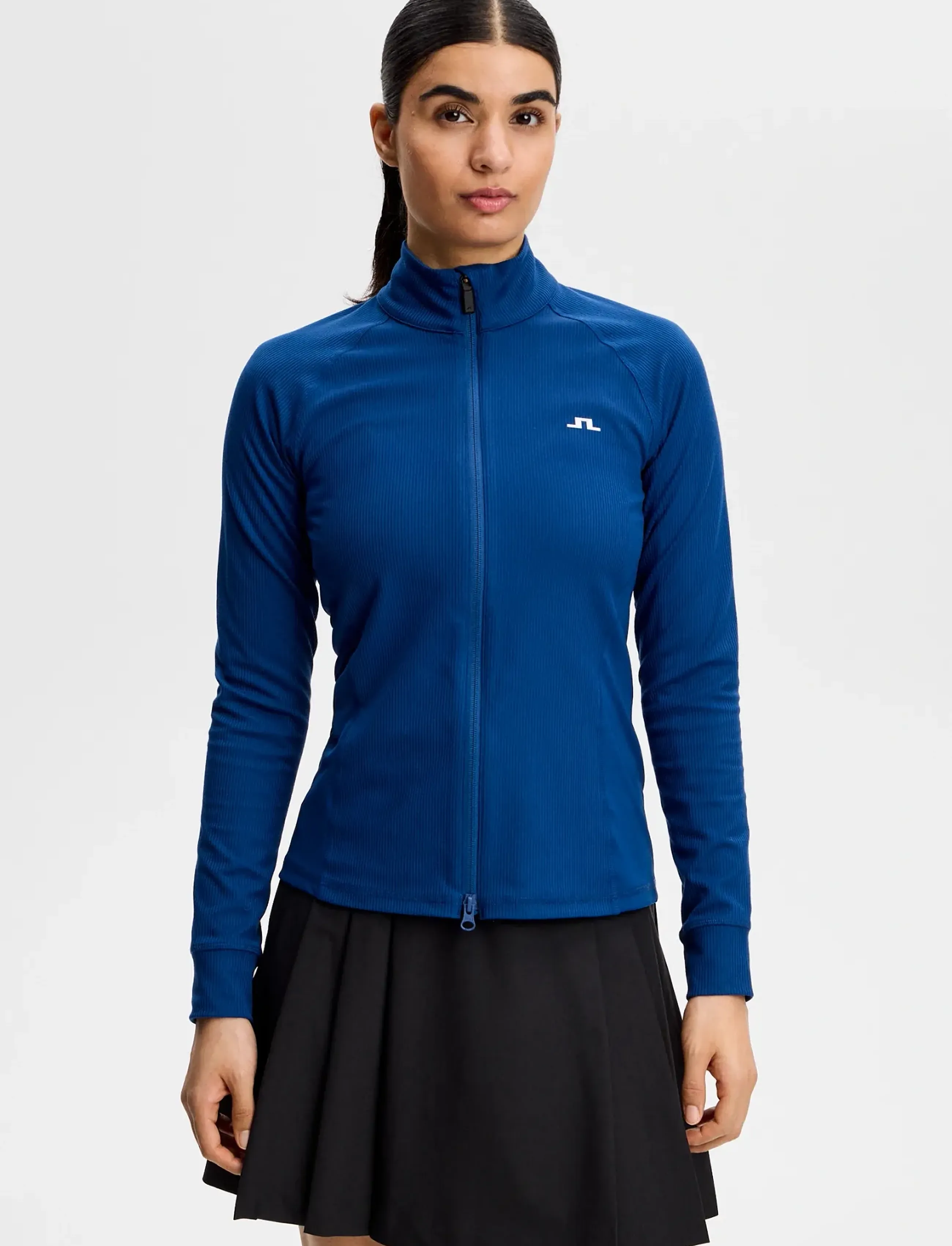 J. Lindeberg Mel Rib Mid Layer, L, Sport Clothing, Blau - Fleeces & Midlayers, Frauen