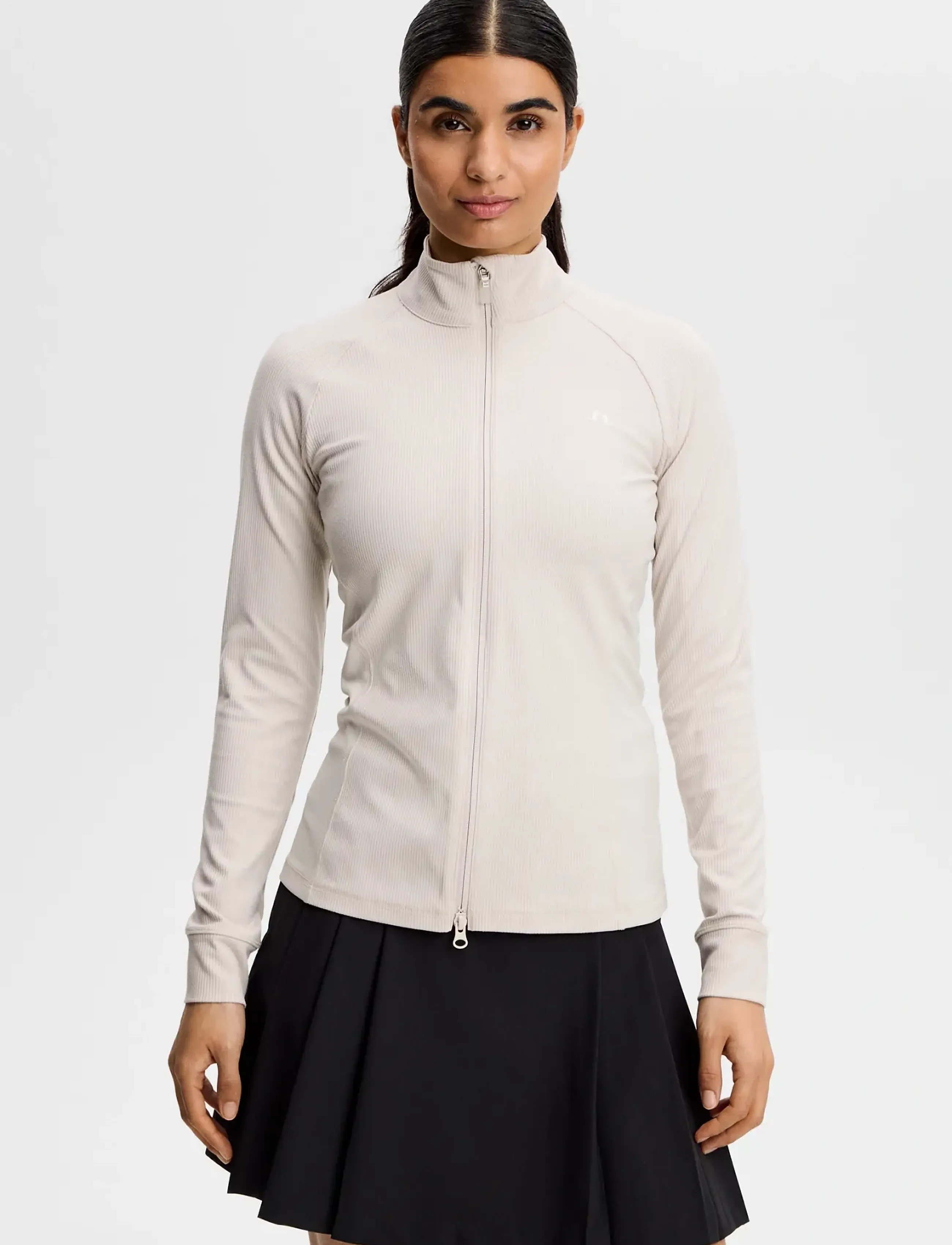 J. Lindeberg Mel Rib Mid Layer, S, Sport Clothing, Creme - Fleeces & Midlayers, Frauen
