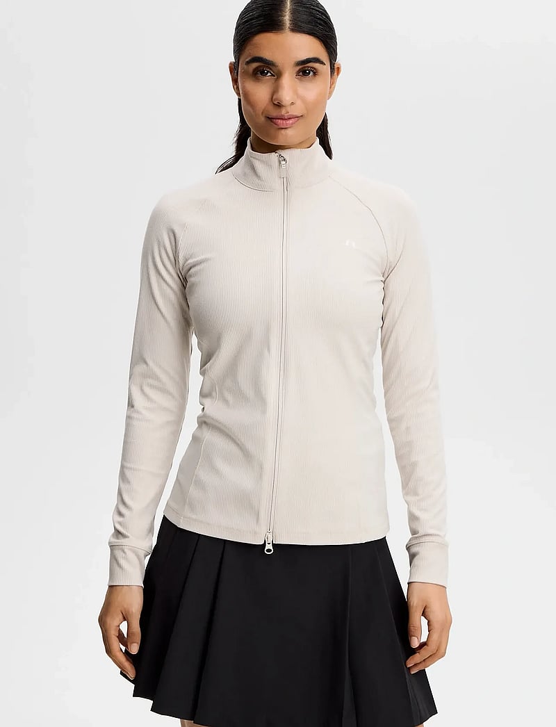J. Lindeberg - Mel Rib Mid Layer - oberteile - moonbeam - 0