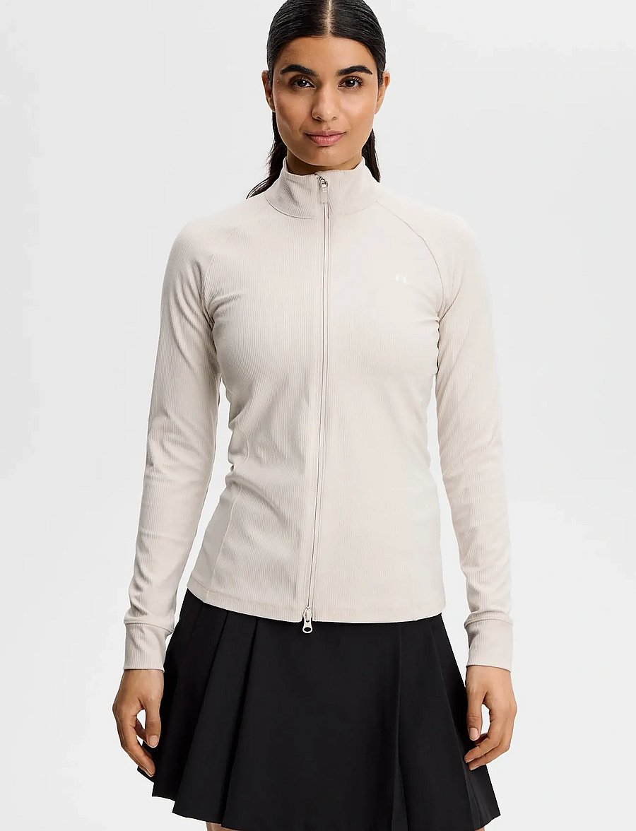 J. Lindeberg - Mel Rib Mid Layer - Överdelar - moonbeam - 0