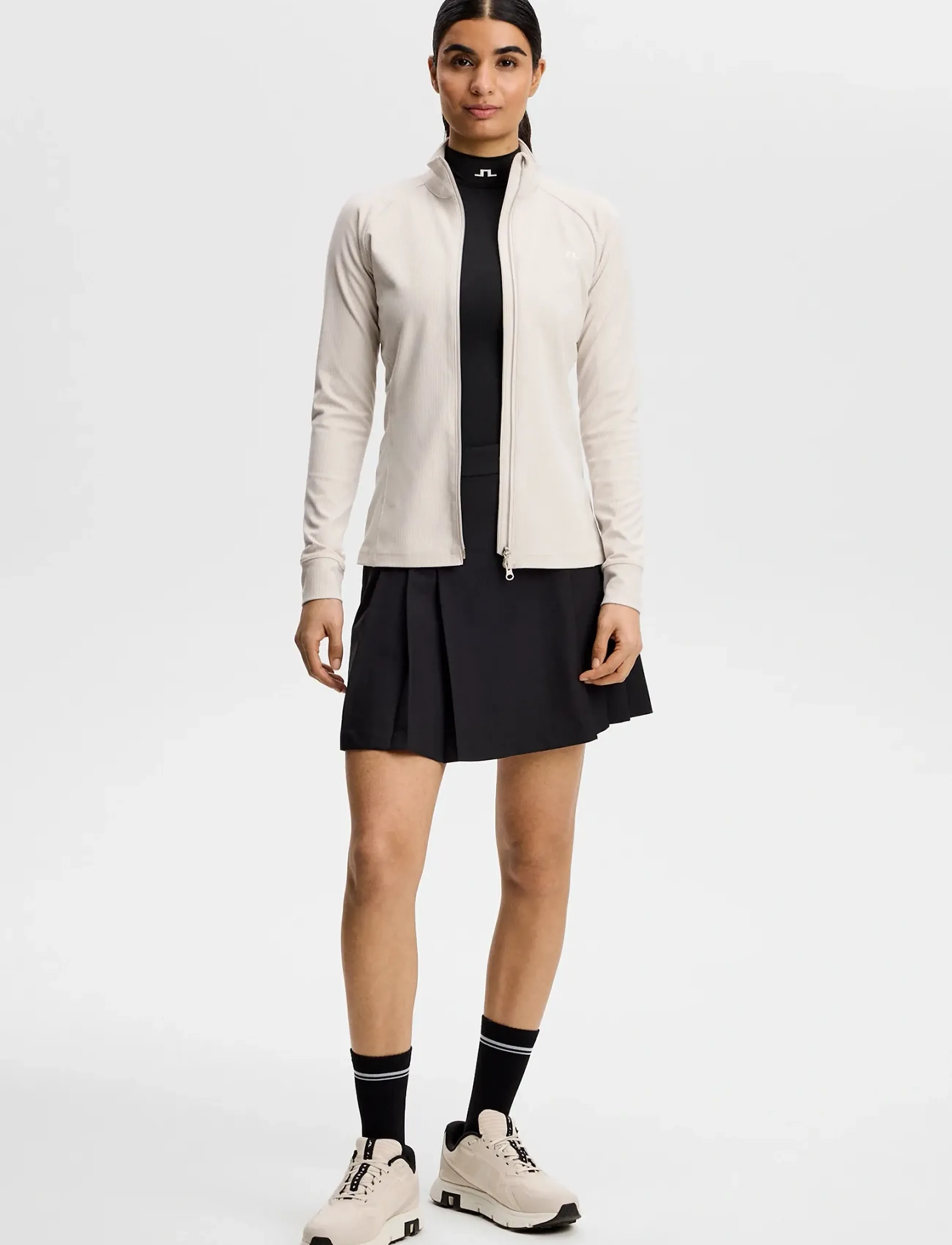 J. Lindeberg - Mel Rib Mid Layer - Överdelar - moonbeam - 4