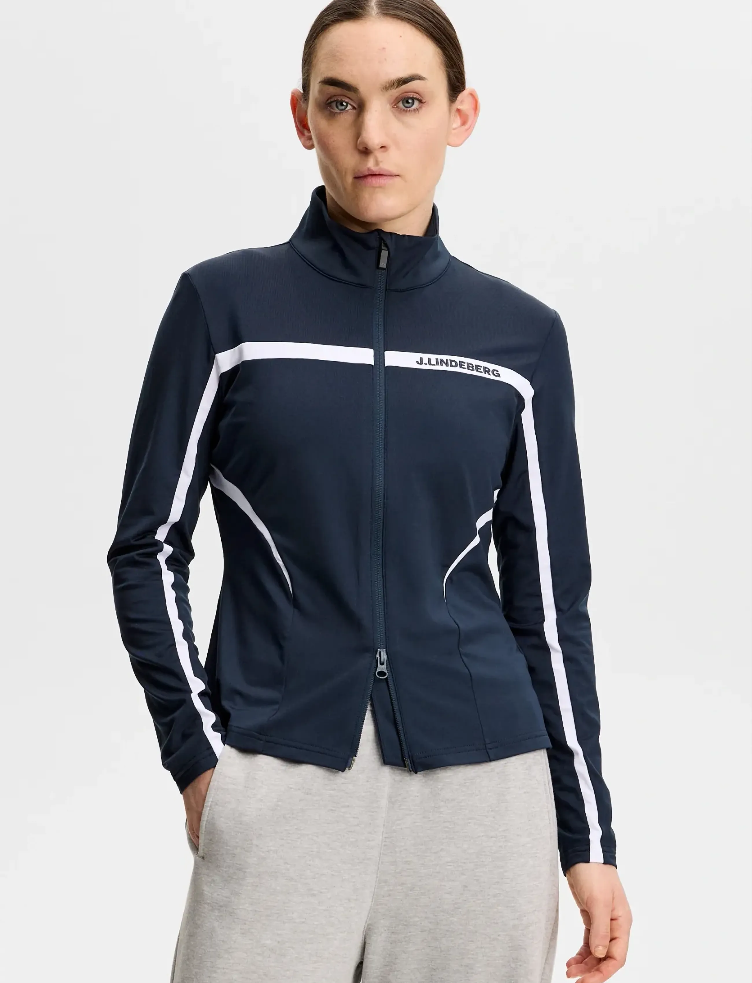 J. Lindeberg Janice Mid Layer, S, Navy, Sport Jackets > Sport Golf Jackets, Dame