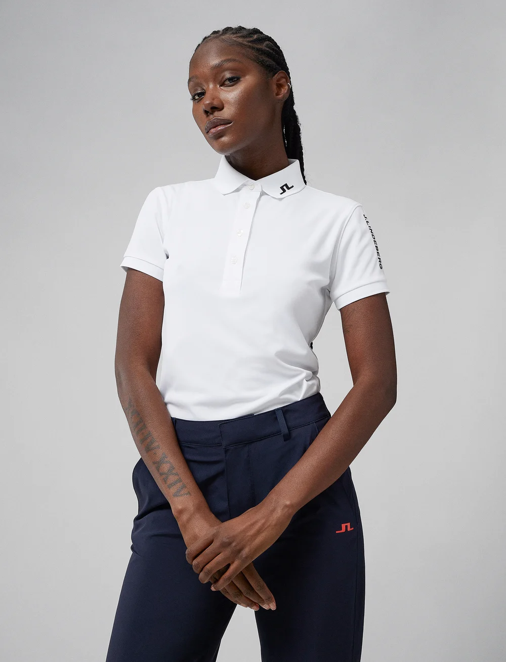 J. Lindeberg - Tour Tech Golf Polo - toppar & t-shirts - white - 0