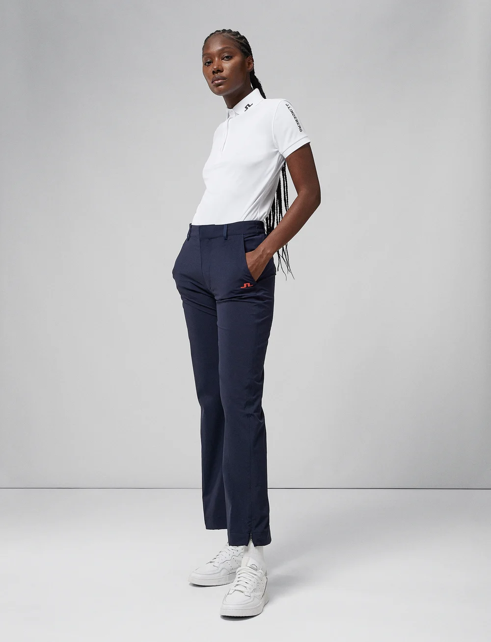 J. Lindeberg - Tour Tech Golf Polo - toppe & t-shirts - white - 3