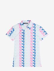 J. Lindeberg - Hailey Print Polo - polo marškinėliai - pink painted bridge - 0