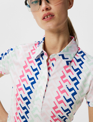 J. Lindeberg - Hailey Print Polo - polo marškinėliai - pink painted bridge - 4