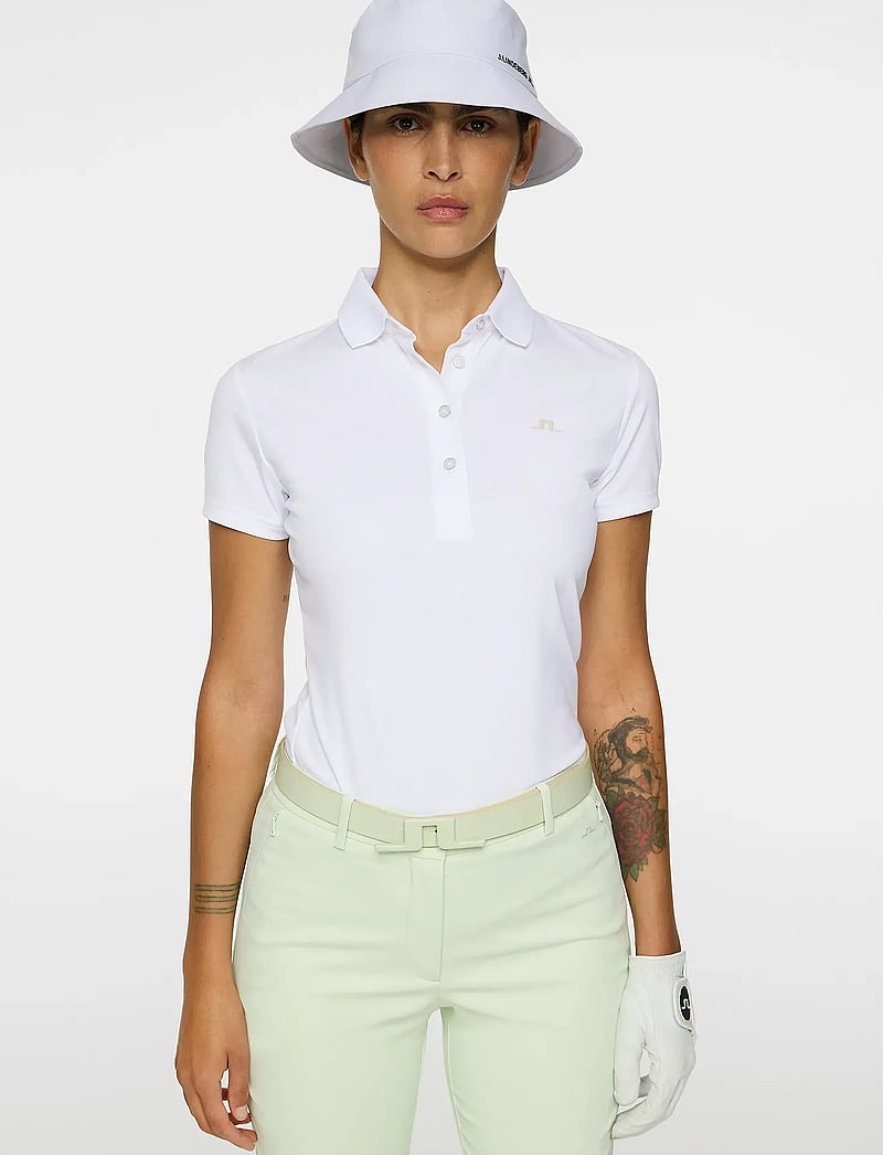 J. Lindeberg - Cassie Polo - toppar & t-shirts - white - 0