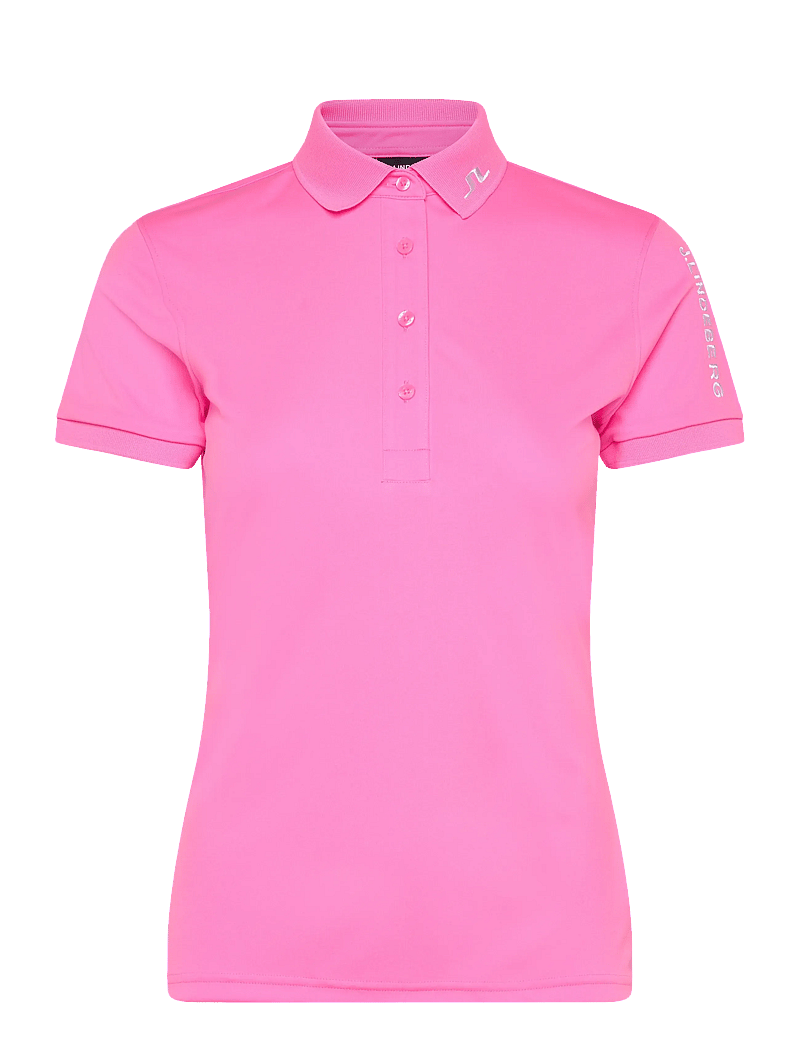 J. Lindeberg - Tour Tech Polo - toppar & t-shirts - eosine pink - 1