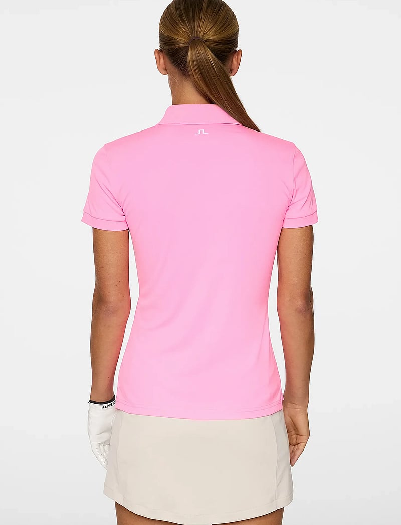 J. Lindeberg - Tour Tech Polo - toppar & t-shirts - eosine pink - 3