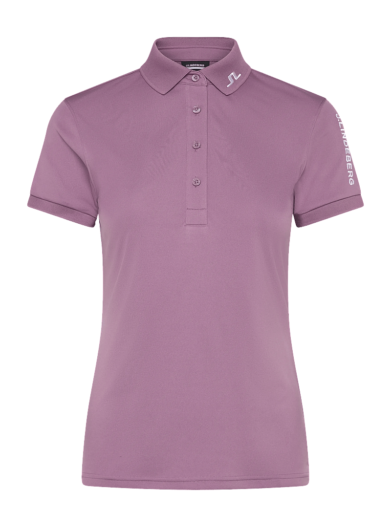 J. Lindeberg - Tour Tech Polo - toppar & t-shirts - very grape - 1