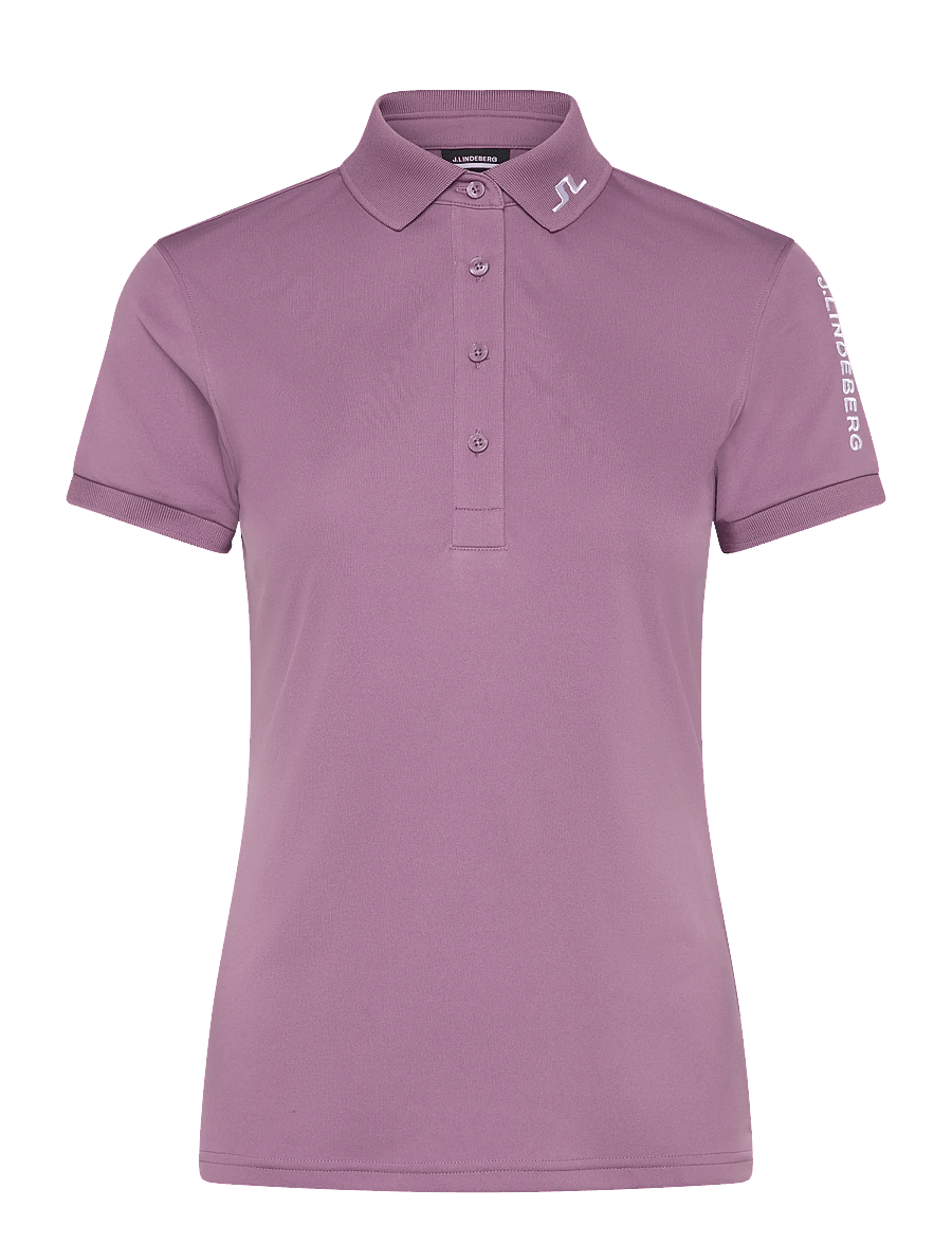 J. Lindeberg - Tour Tech Polo - oberteile & t-shirts - very grape - 1