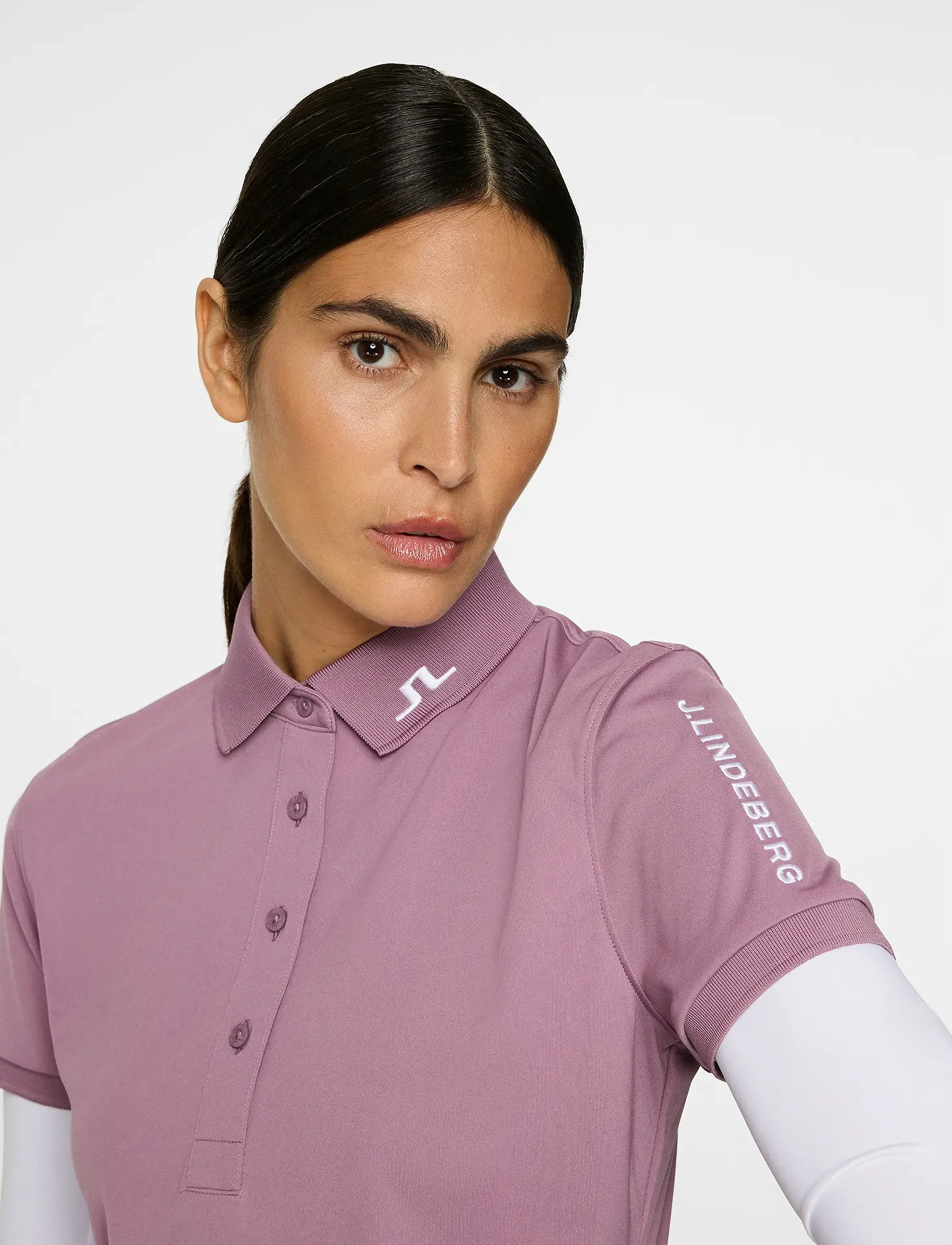 J. Lindeberg - Tour Tech Polo - oberteile & t-shirts - very grape - 5