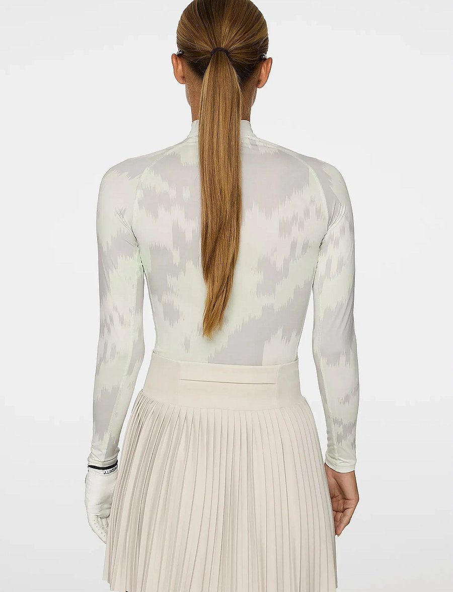 J. Lindeberg - Ella Print Compression Top - warp ambrosia l - 4