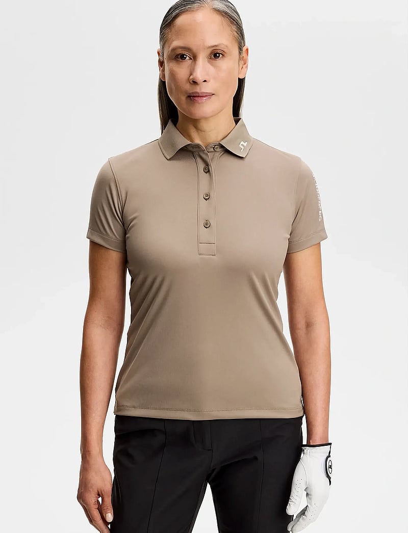 J. Lindeberg - Tour Tech Polo - oberteile & t-shirts - brindle - 0