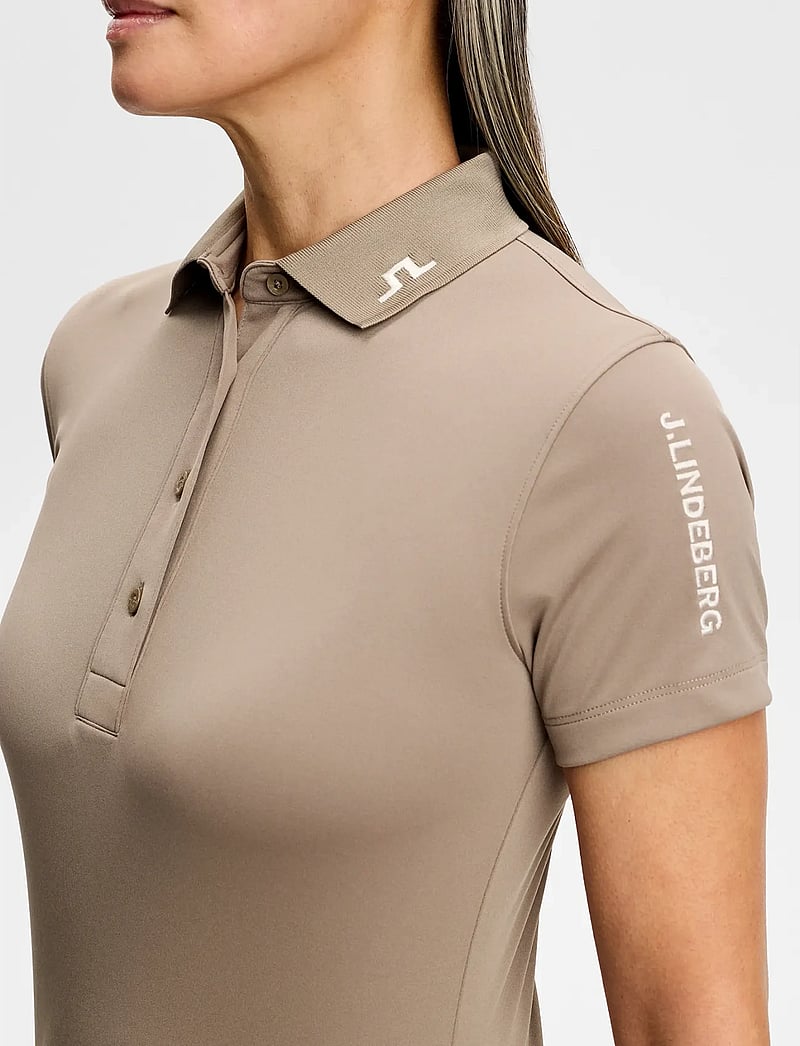 J. Lindeberg - Tour Tech Polo - oberteile & t-shirts - brindle - 4
