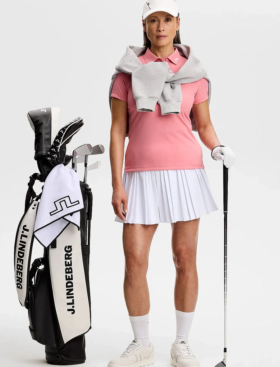 J. Lindeberg - Tour Tech Polo - oberteile & t-shirts - flamingo plume - 4